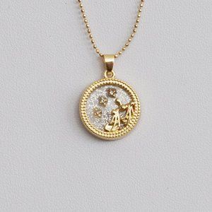 18K Gold-Plated libra Necklace